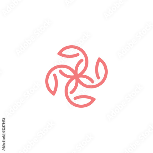 Flower vector logo design