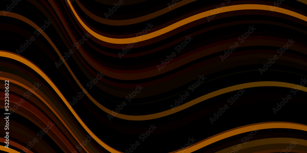 Obraz premium Dark Green, Yellow vector texture with wry lines.