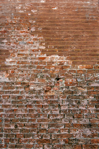 ancient red brick wall, texture background