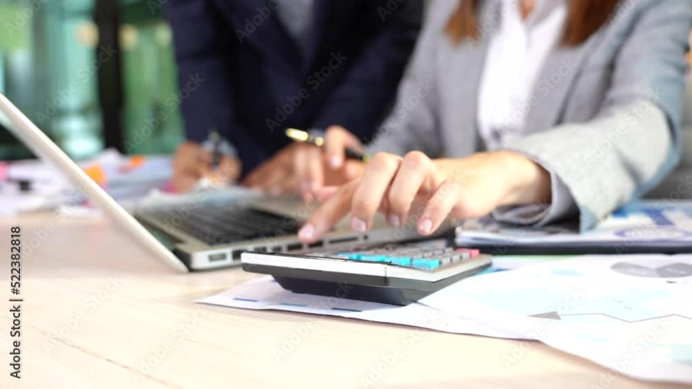 Business strategy investment concept office Teamwork with business people analysis cost graph Business strategy investment concept office Teamwork with business people analysis cost graph