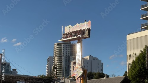 Rockstar located at Triple M Thrill Zone, rotating full 360-degree, famous carnival ride at Ekka Brisbane Showgrounds, Royal Queensland Show, Australia. photo