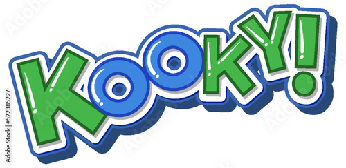 Kooky isolated word text