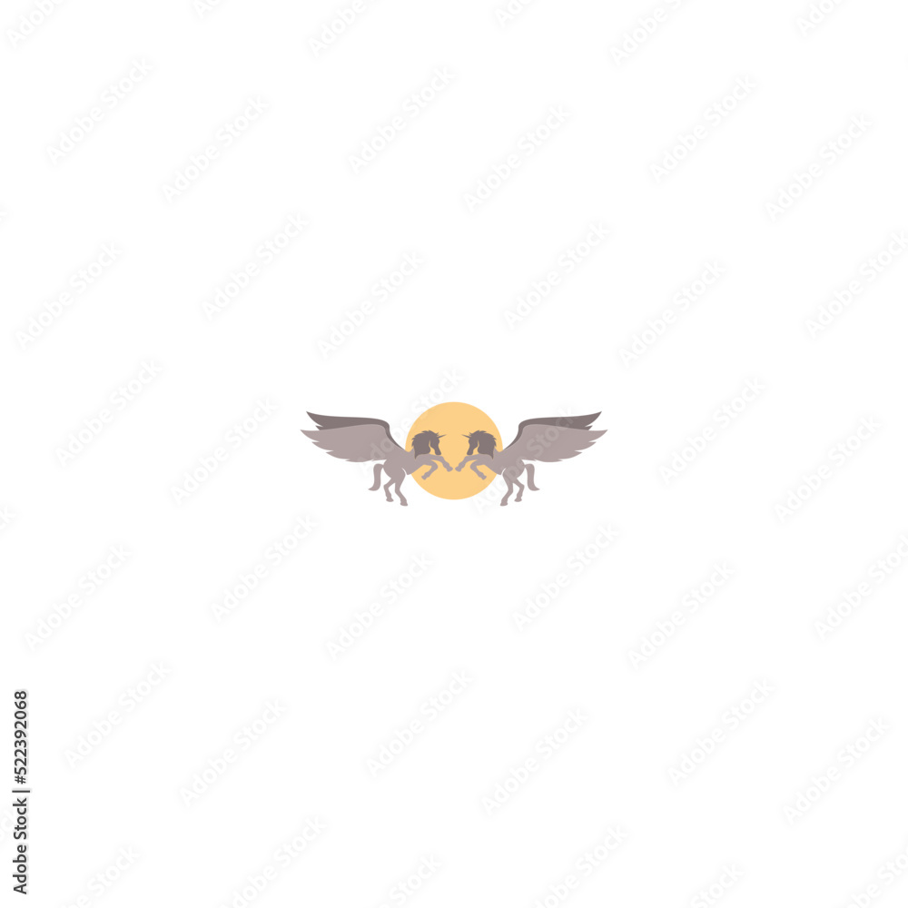 flying horse icon vector illustration flying horse icon vector illustration