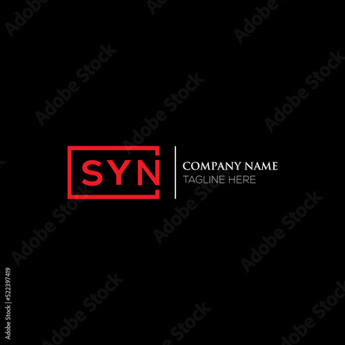 SYN letter logo creative design. SYN unique design.
