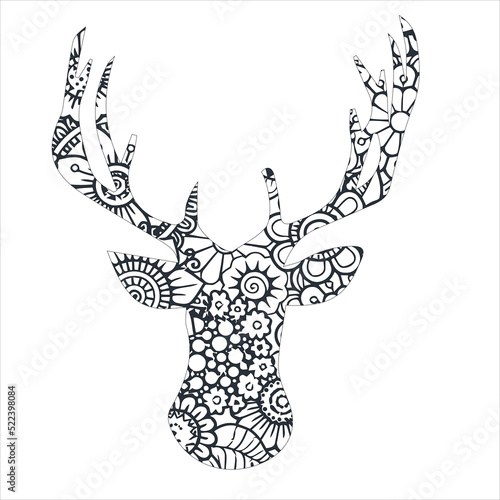 Animal mandala coloring page 