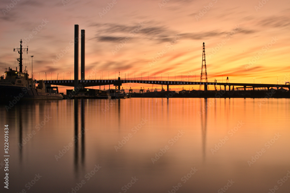 Sunset over the Bolte Bridge