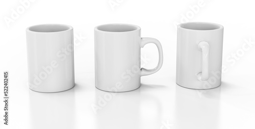 Coffee mug White ceramic for mockup 