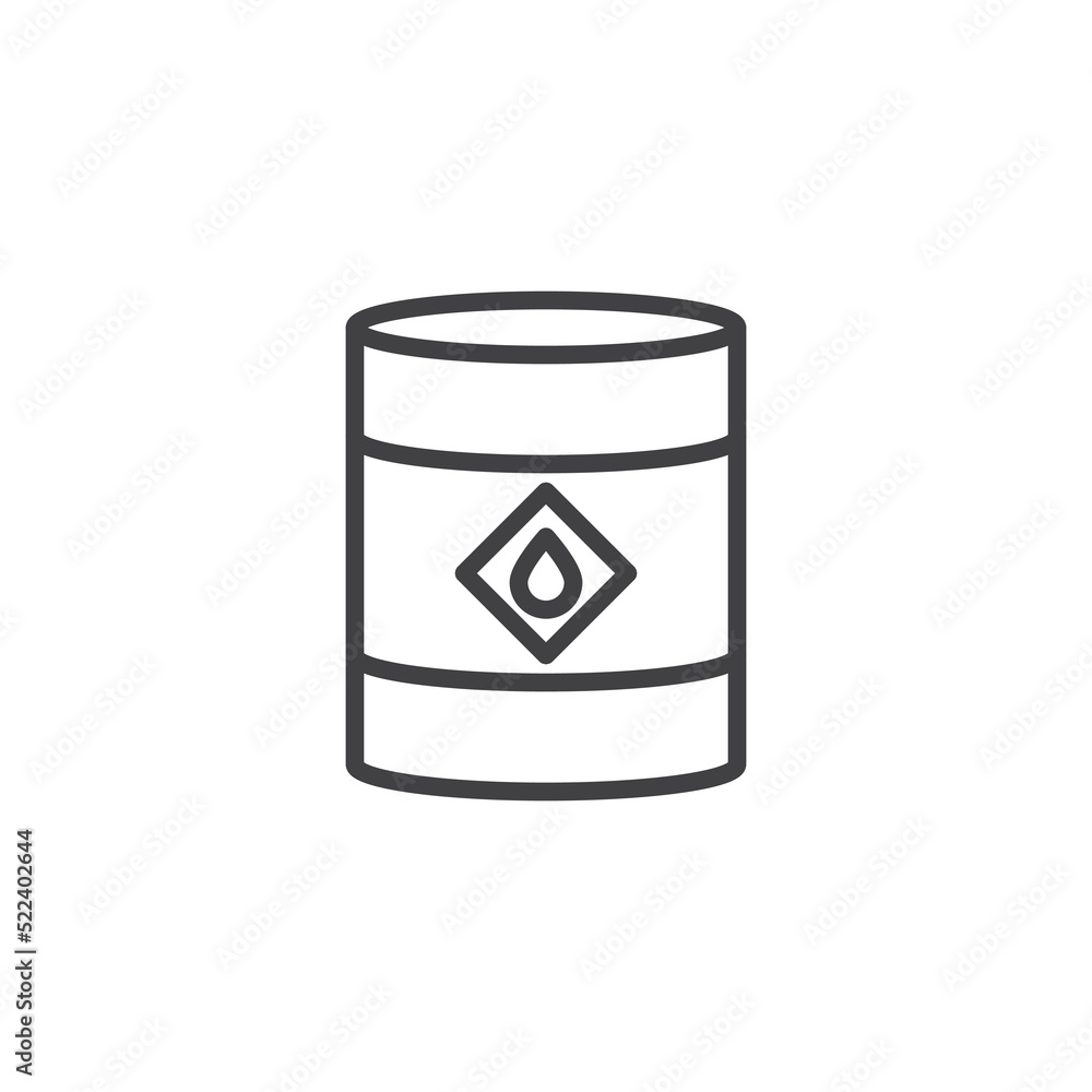 Oil barrel line icon Oil barrel line icon