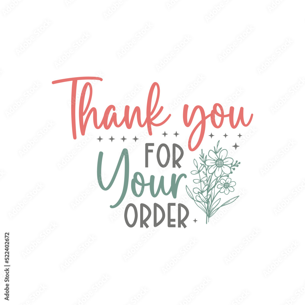 Thank you for your order svg Stock Vector | Adobe Stock