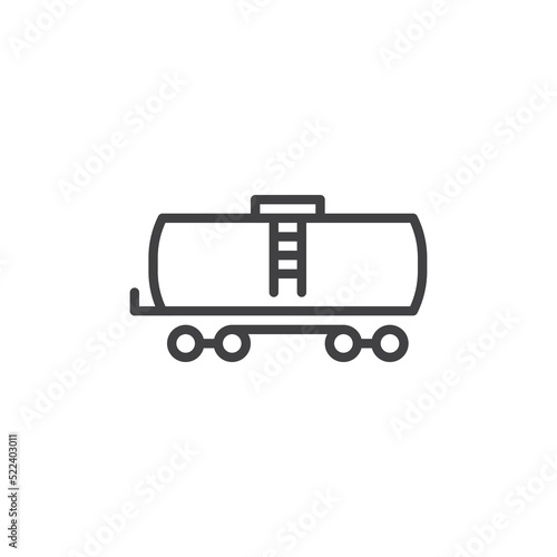 Railroad oil transportation line icon