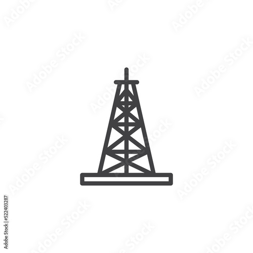 Oil extraction line icon