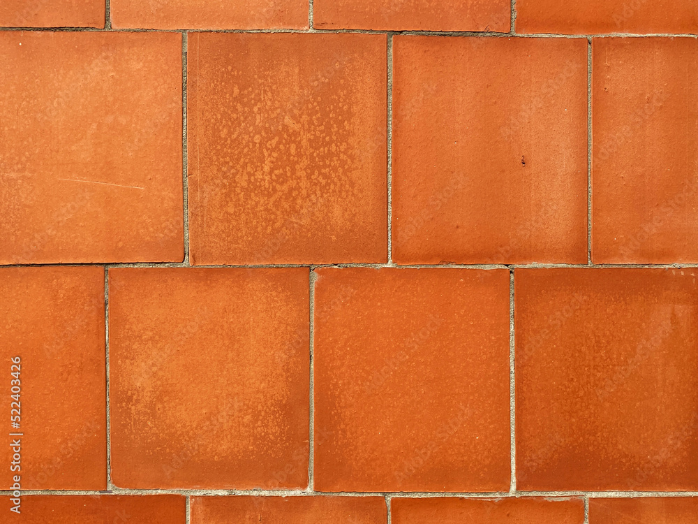 saltillo tile decorative wall spanish surface building mexican decor red  clay floor flooring mexico tiles Stock Photo | Adobe Stock