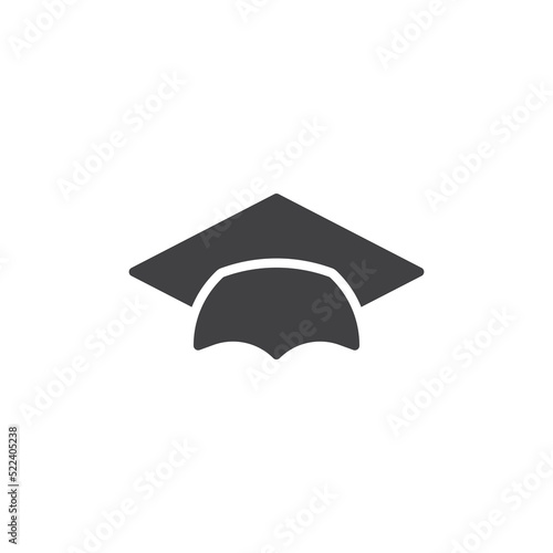 Graduate hat vector icon