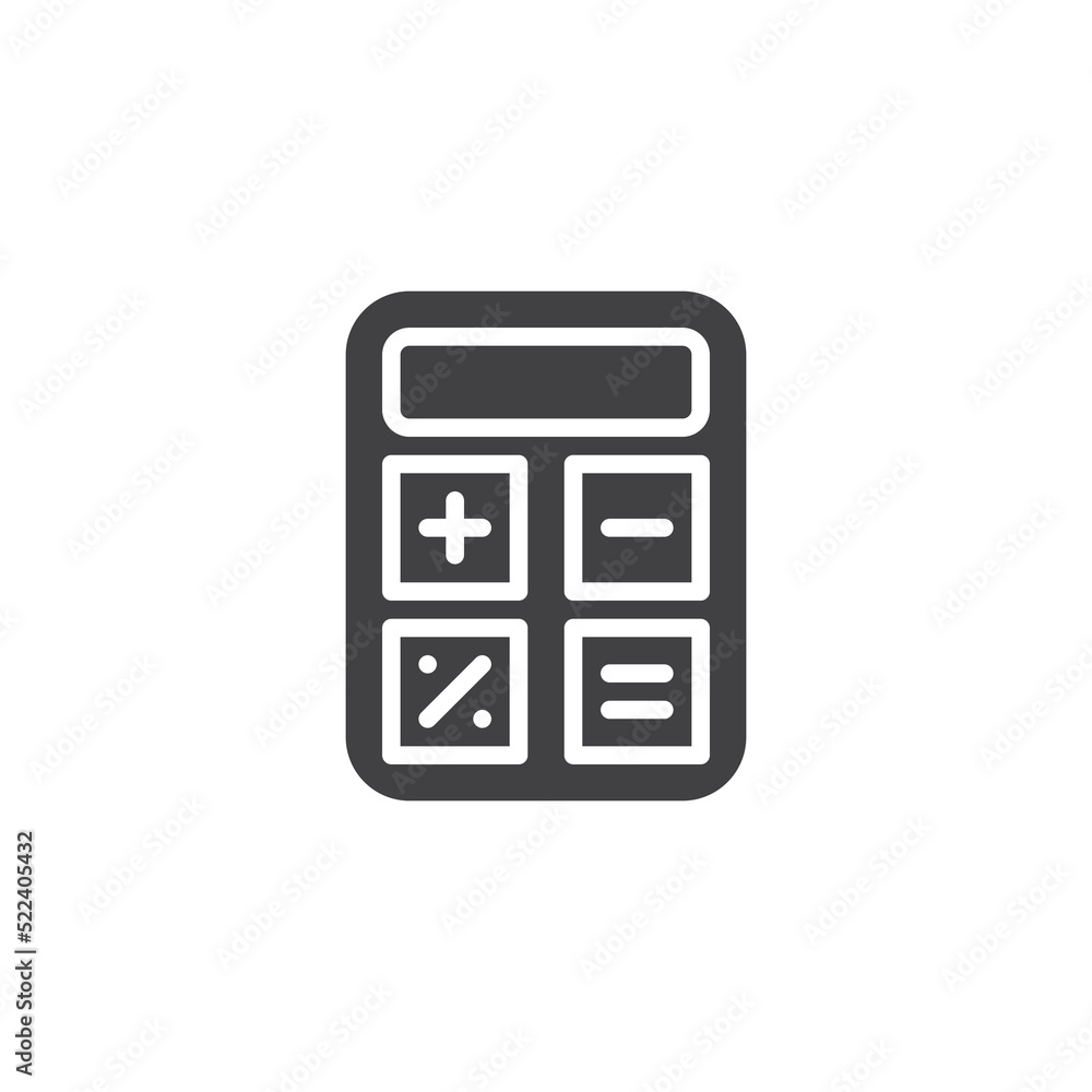 Calculator vector icon Calculator vector icon