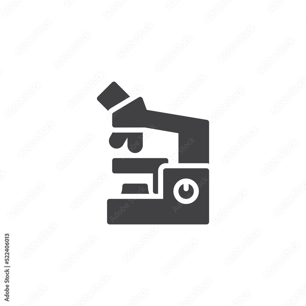 Lab microscope vector icon Lab microscope vector icon