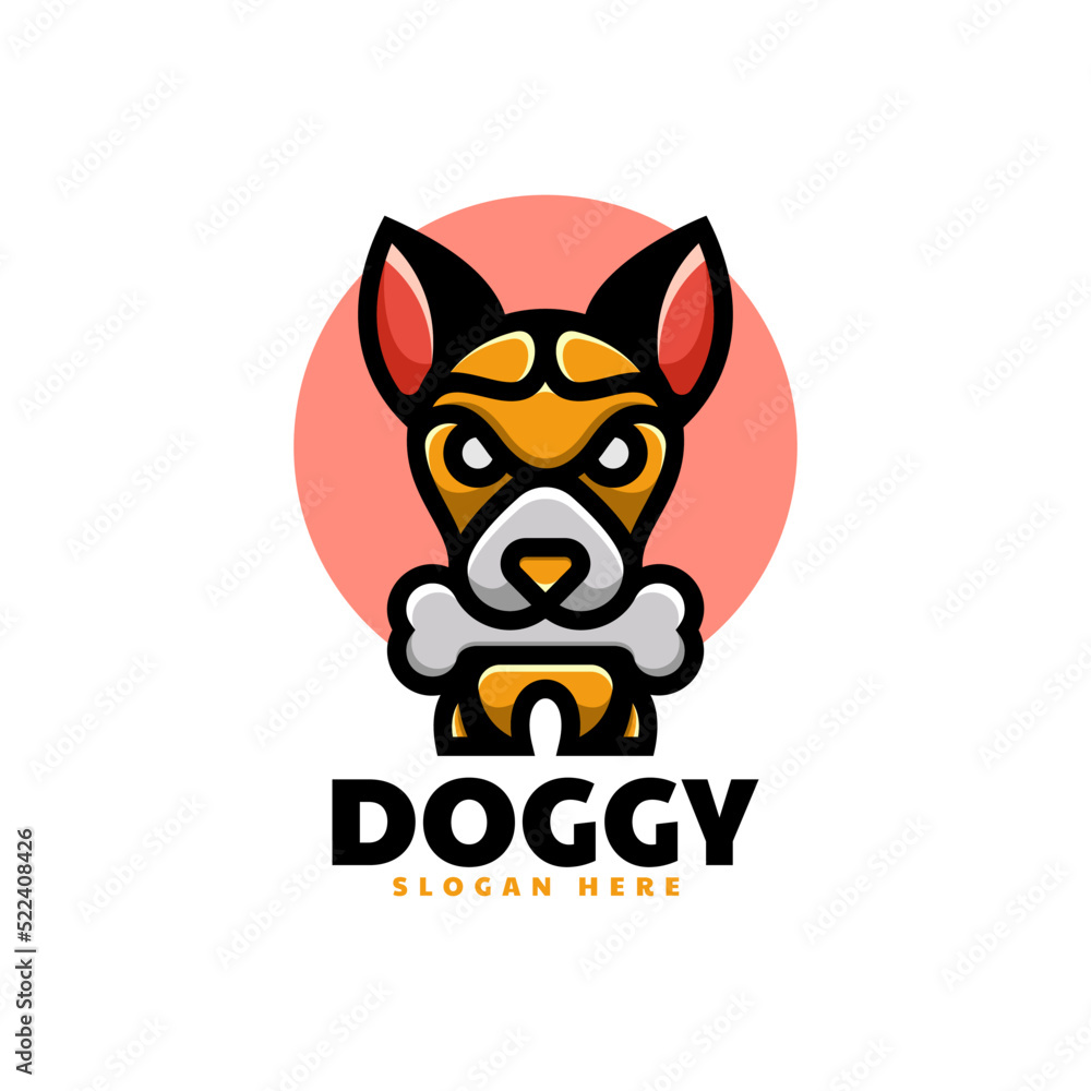 Vector Logo Illustration Dog Mascot Cartoon Style. Vector Logo Illustration Dog Mascot Cartoon Style.