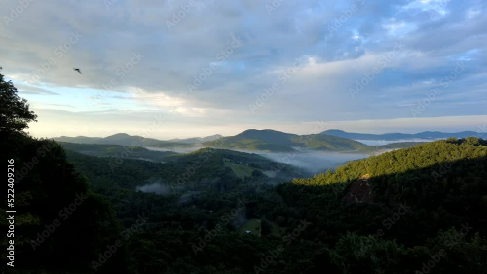 Timelapse of clouds forming and sun rising in the Blue Ridge Mountains Timelapse of clouds forming and sun rising in the Blue Ridge Mountains