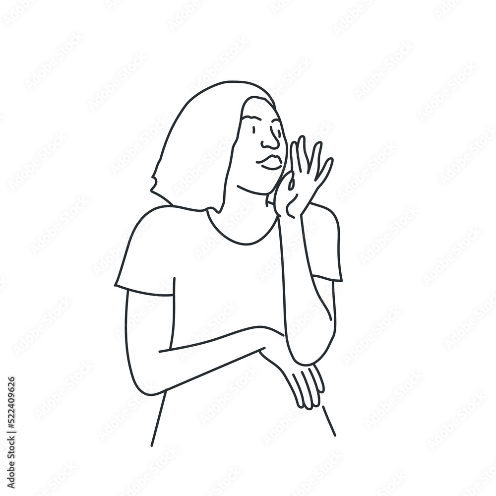 Gossip. Young woman whispering secrets. Gossip. Young woman whispering secrets.