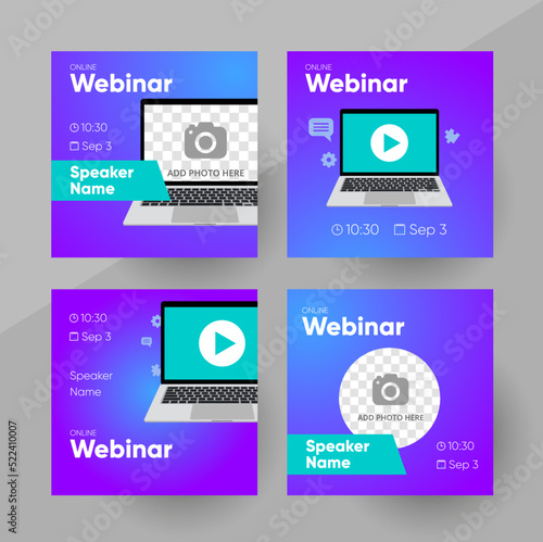 Webinar social media post banner template design