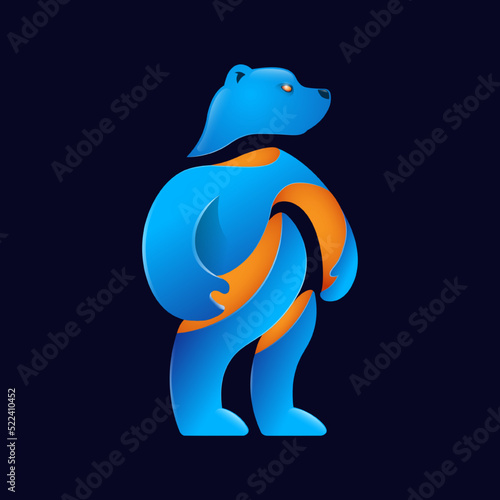 Wallpaper Mural Polar bear illustration in abstract style Torontodigital.ca