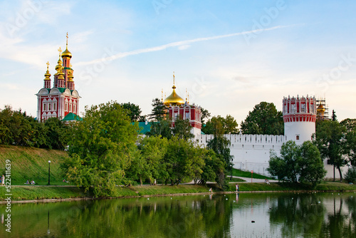 Novodevichy Monastery. The Gate Church and the wall of the Novodevichy Convent.