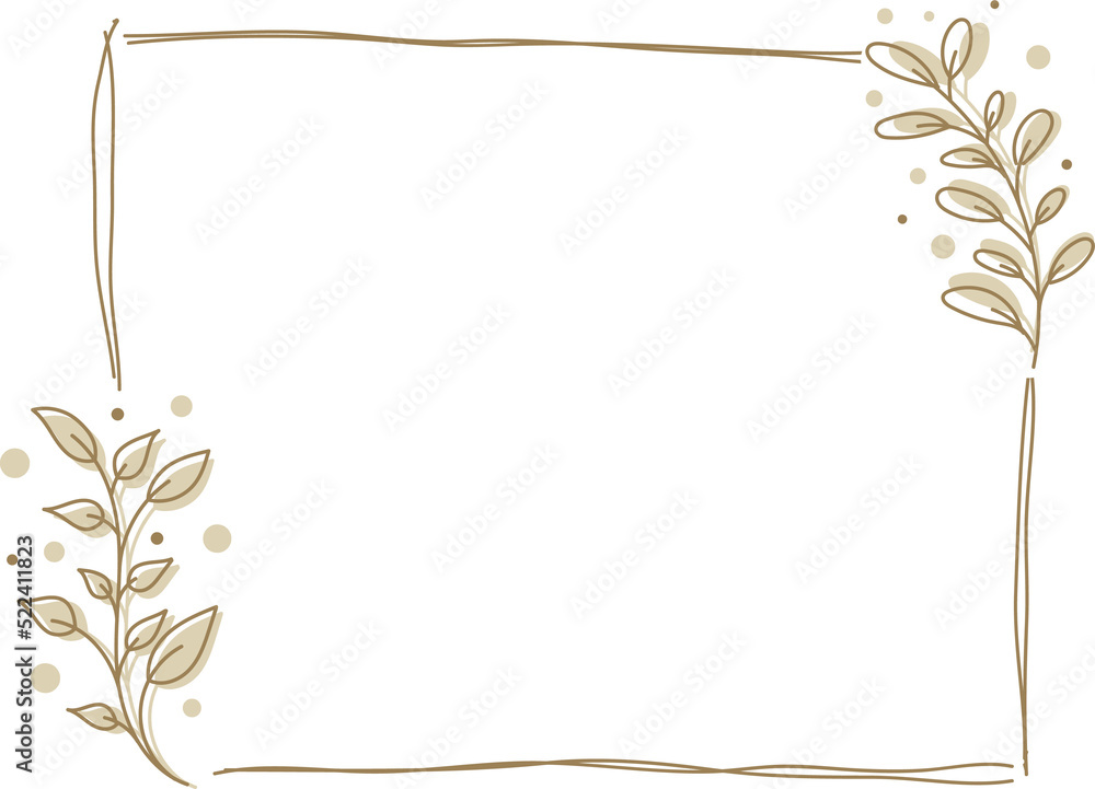 Laurel wreath floral leaf with hand drawn, frame cartoon design Laurel wreath floral leaf with hand drawn, frame cartoon design