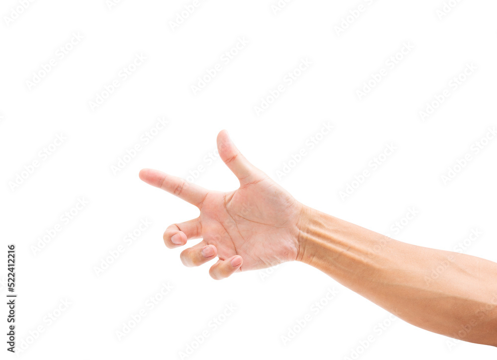 Man hand isolated Man hand isolated