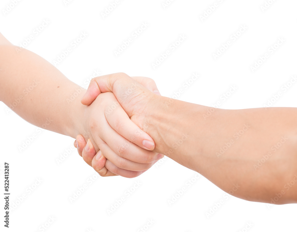 Hand shaking isolated Hand shaking isolated
