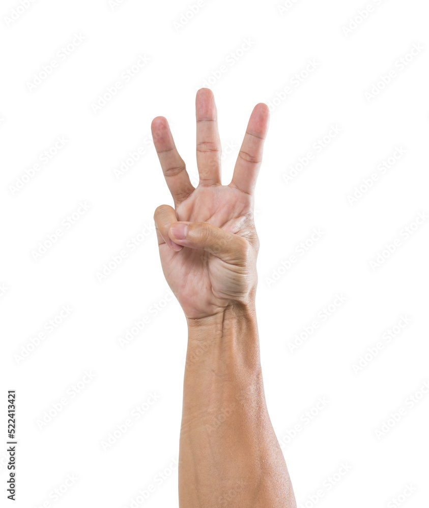 Hand isolated Hand isolated