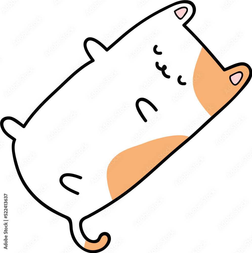 cute sleeping cat cartoon element cute sleeping cat cartoon element