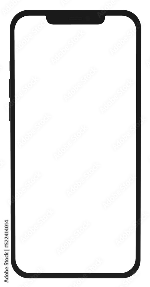 Mobile Phone Template Mockup. 3D illustration. Mobile Phone Template Mockup. 3D illustration.