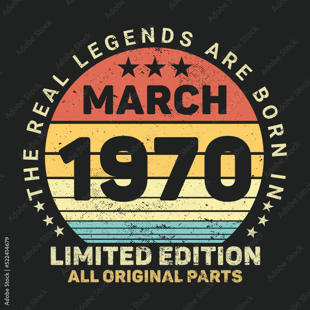 The Real Legends Are Born In 1970, Birthday gifts for women or men, Vintage birthday shirts for wives or husbands, anniversary T-shirts for sisters or brother
The Real Legends Are Born In 1970, Birthday gifts for women or men, Vintage birthday shirts for wives or husbands, anniversary T-shirts for sisters or brother