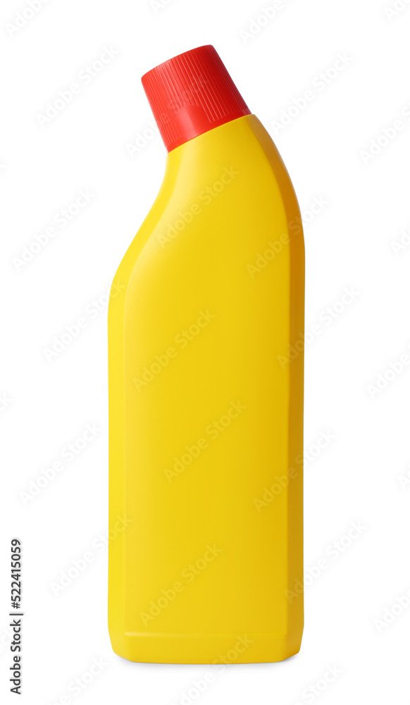 Bottle of detergent isolated on white. Cleaning supply Bottle of detergent isolated on white. Cleaning supply