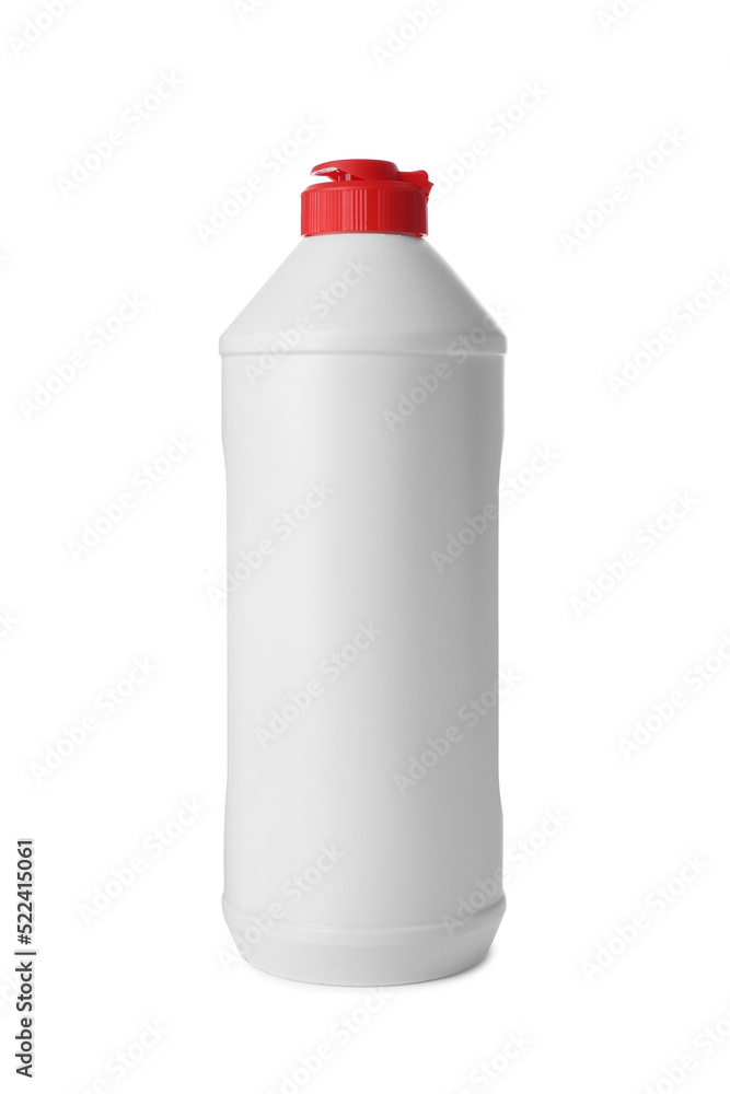 Bottle of detergent isolated on white. Cleaning supply Bottle of detergent isolated on white. Cleaning supply