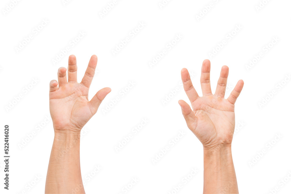 Man hand isolated Man hand isolated