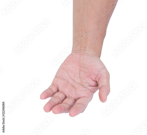 Man hand isolated