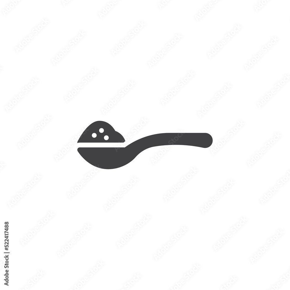 Sugar spoon vector icon Sugar spoon vector icon