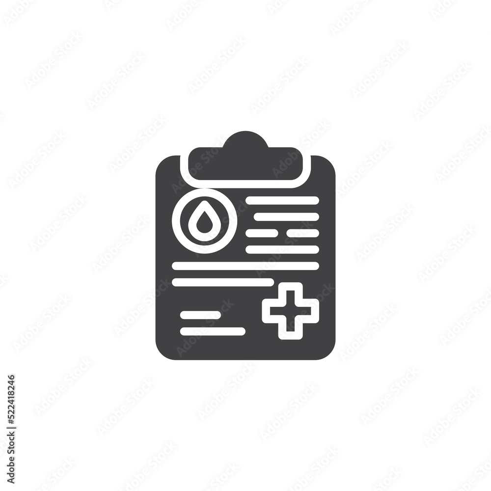 Diabetic medical report vector icon Diabetic medical report vector icon