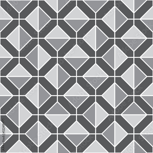 Fototapeta Naklejka Na Ścianę i Meble -  Cross and square shape. Light and dark gray. Seamless abstract background pattern. Texture design for vector illustration.