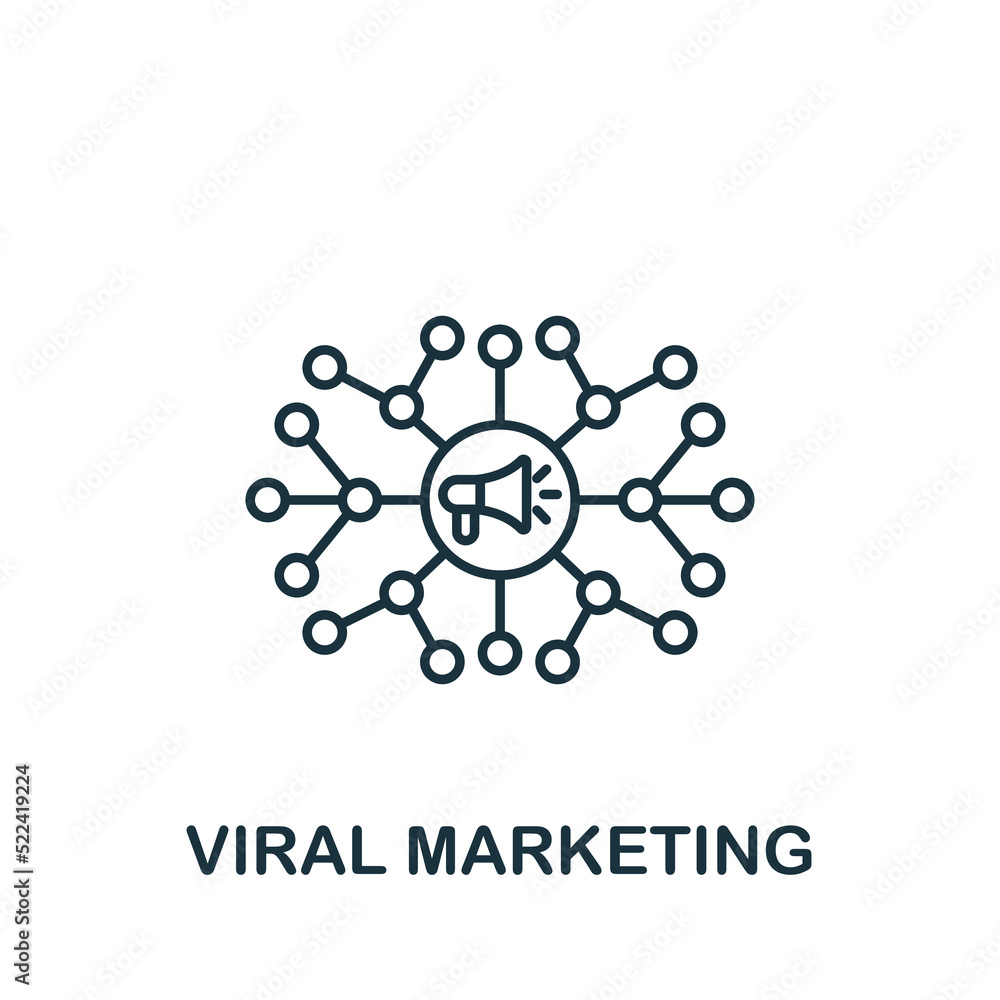 Viral Marketing icon. Monochrome simple Digital Marketing icon for templates, web design and infographics Viral Marketing icon. Monochrome simple Digital Marketing icon for templates, web design and infographics