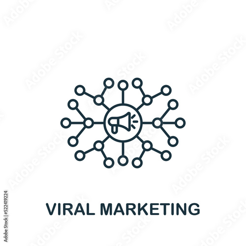 Viral Marketing icon. Monochrome simple Digital Marketing icon for templates, web design and infographics