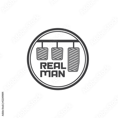 illustration of pedal manual transmission, vector art.