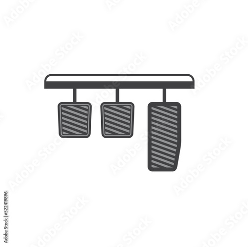 illustration of pedal manual transmission, vector art.