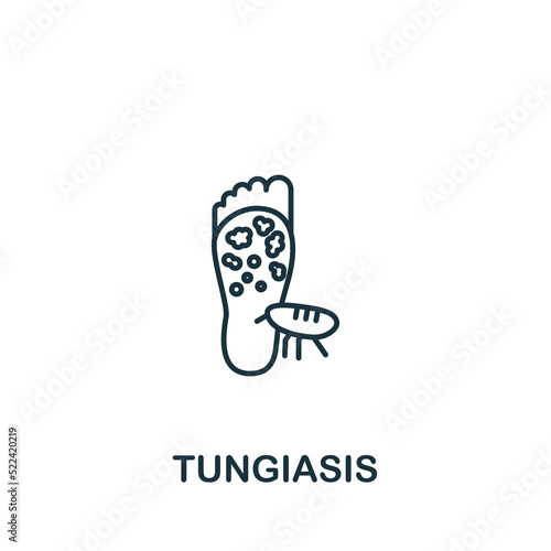 Tungiasis icon. Monochrome simple Deseases icon for templates, web design and infographics