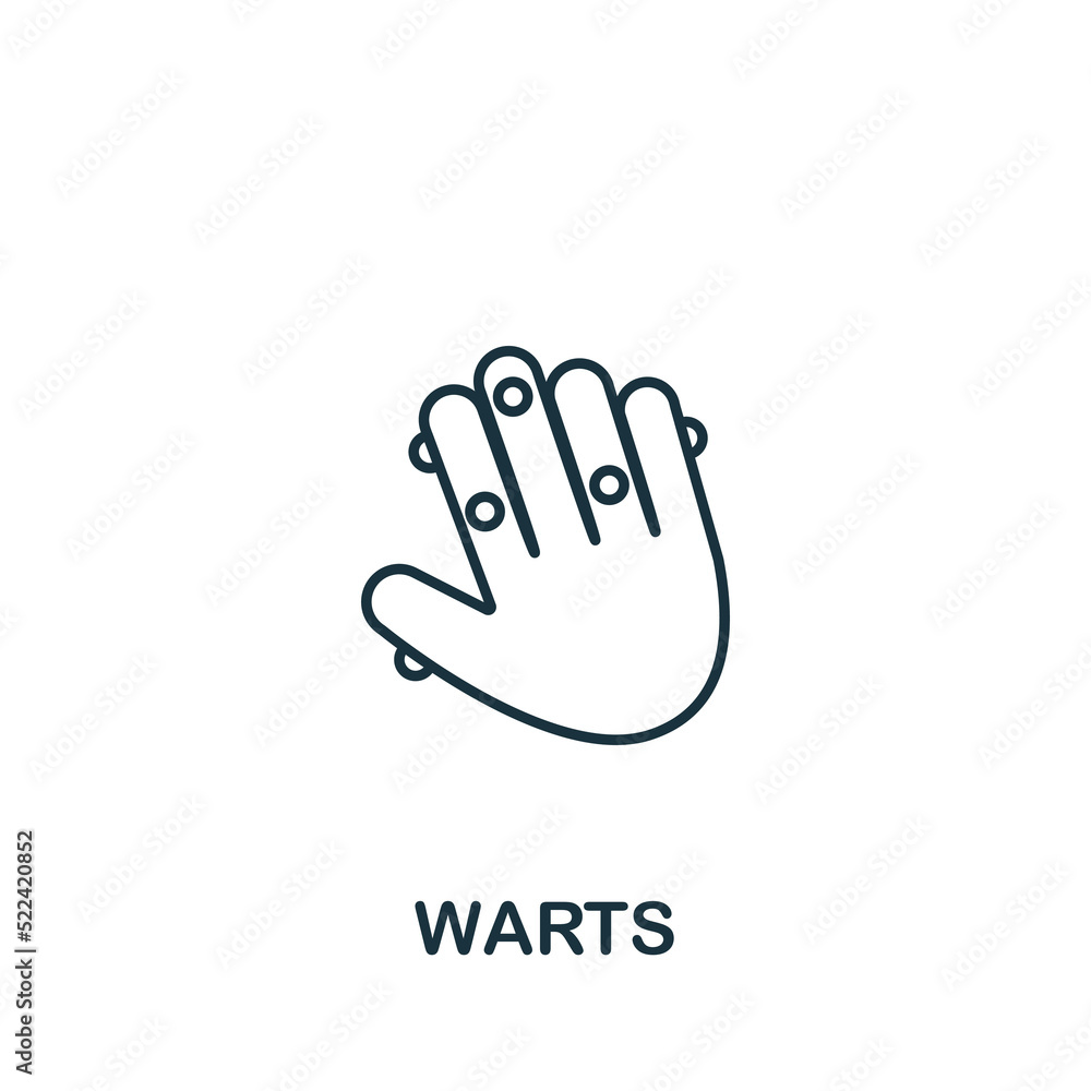 Warts icon. Monochrome simple Deseases icon for templates, web design and infographics Warts icon. Monochrome simple Deseases icon for templates, web design and infographics