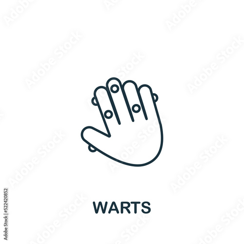 Warts icon. Monochrome simple Deseases icon for templates, web design and infographics