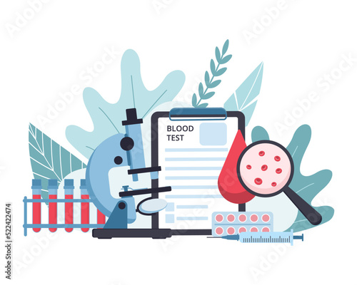 Blood test concept. HIV, AIDS World Day, disease awareness concept.