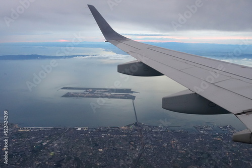 関西国際空港上空　航空写真