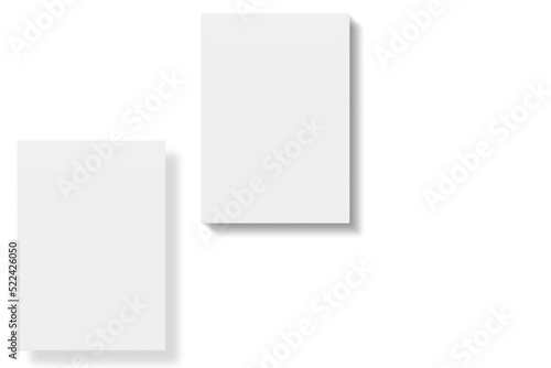 Blank paper illustration for mockup. Flyer or poster. 3D Rendering.