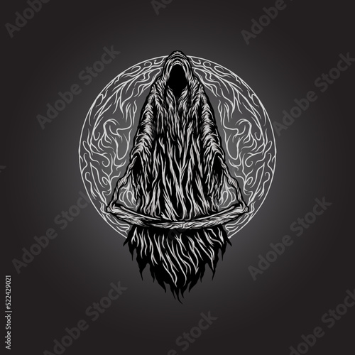 grim reaper illustration design vector